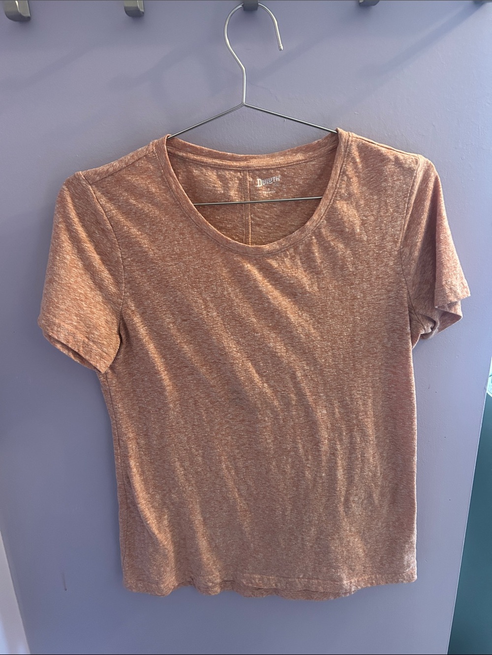 Duluth Trading Co Short-Sleeve Crewneck Tee in Dusty Peach